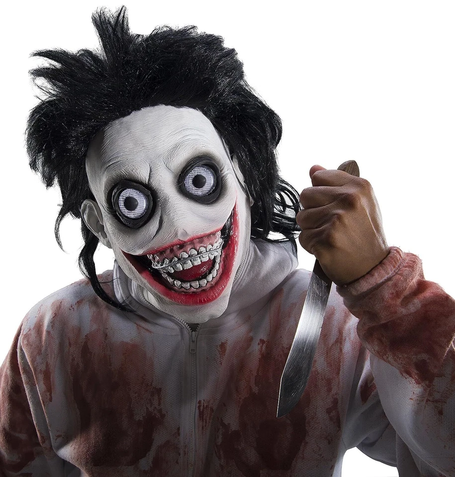 Go To Sleep Mask Scary Creepypasta Fancy Dress Halloween Adult Costume Accessory - Image 1 of 1