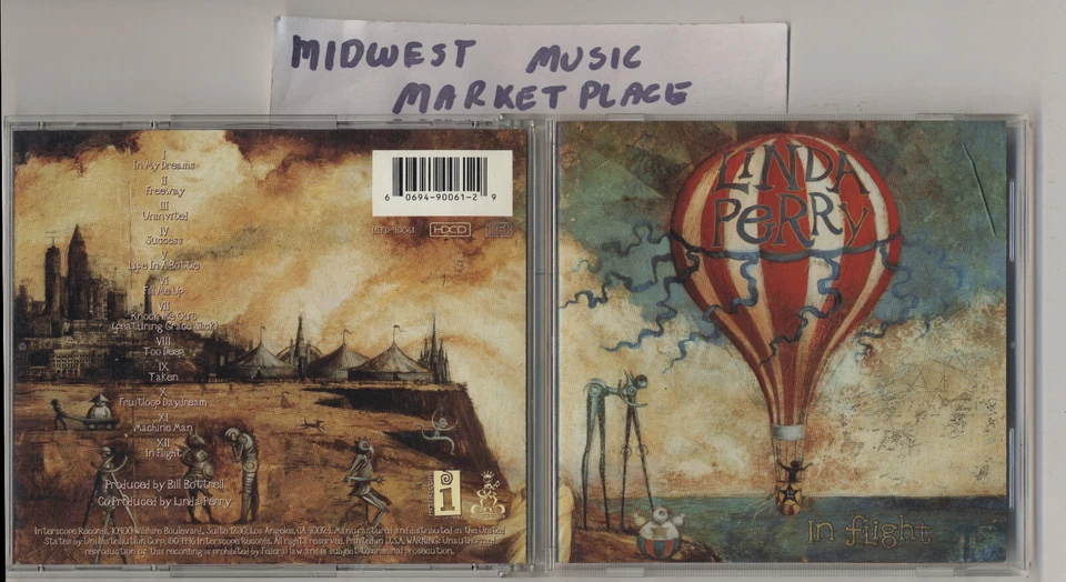Linda Perry - In Flight - Near-MINT CD - Life In A Bottle In My Dreams Too Deep - Image 1 of 1