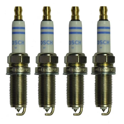 4 bujías Bosch doble platino para Mercedes-Benz C230 2003-2005 1,8 L wm Foto 1 de 4