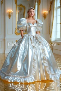 Preciosos Vestidos de Noche Corsé Manga Burbuja Fantasía Baile de graduación Novia - Imagen 1 de 4