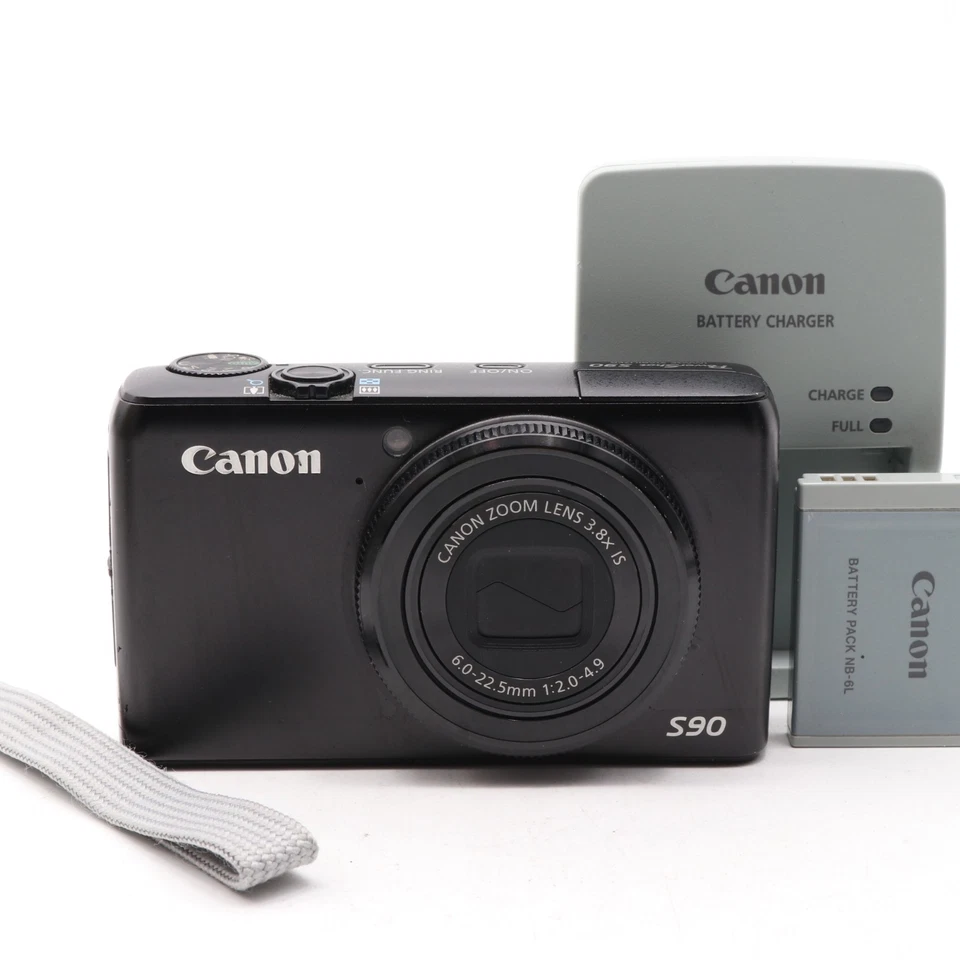 [NEAR MINT] Canon PowerShot S90 10.0MP Compact Digital Camera Black - Image 1 of 4
