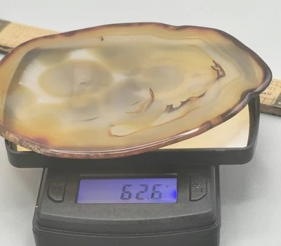 Hebilla de cinturón vintage pulida de ágata 62,6 g piedra natural estilo occidental Foto 1 de 4