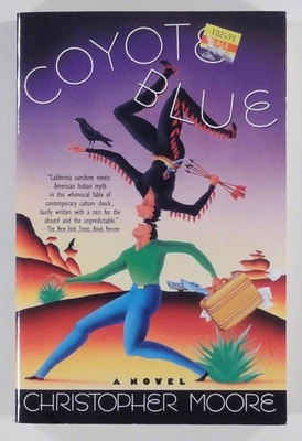 1995 Christopher Moore COYOTE BLUE Native American trickster humor TPB - Image 1 of 4