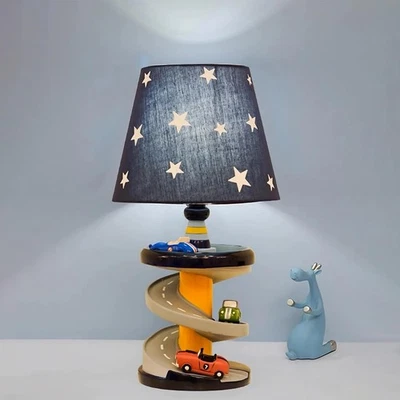 Table Lamp, Adorable 14 Inch Racing Road Style Kids Desk Lamp, Car Bedside La... - Image 1 of 4