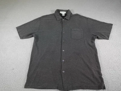 Per Lui Per Lei by Kukki Shirt Mens Large Gray Silk Preppy Button Down Collar - Image 1 of 4