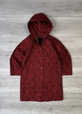 GUDRUN SJODEN Impermeable Chaqueta Talla M Bolsillos Capucha con Botones Manga Larga Nylon Foto 1 de 4