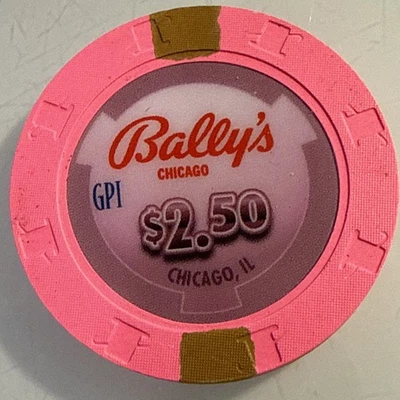 BALLY'S CHICAGO $2.50 CHIP DE CASINO ILLINOIS ENVÍO COMBINADO Foto 1 de 3