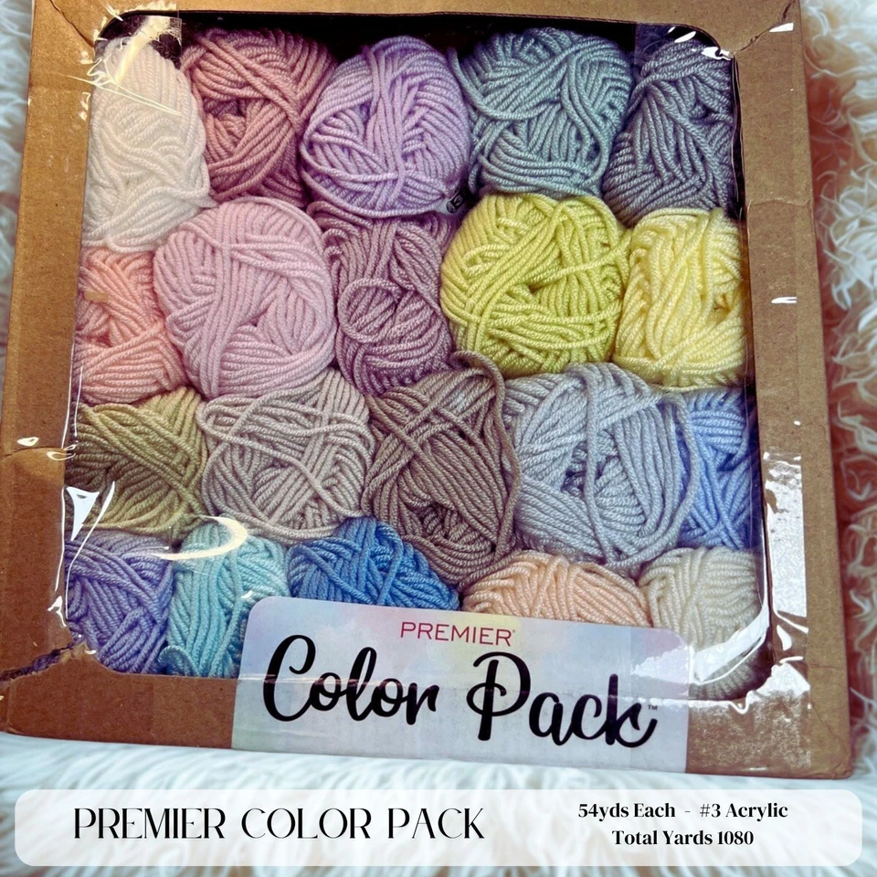 Premier Color Pack Box #2 Mini Skeins 54yds Each #3 Acrylic Total Yards 1080 - Image 1 of 1