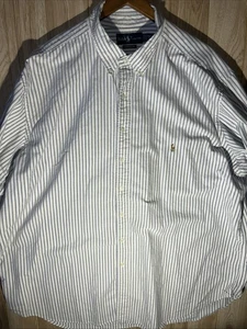 Ralph Lauren Men’s 3XLT Blue Pin Stripe long Sleeve Button Down Shirt - Picture 1 of 7