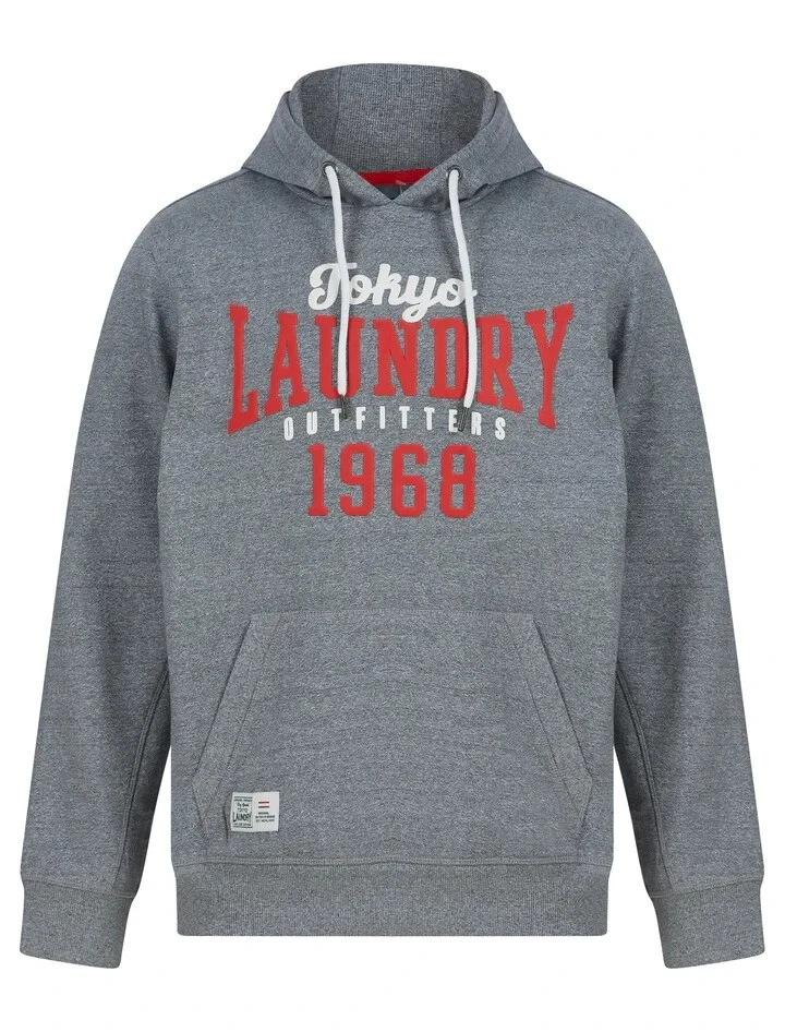 Sudadera con capucha pulóver de lana con motivo de búsqueda de lavandería Tokyo - gris Foto 1 de 3