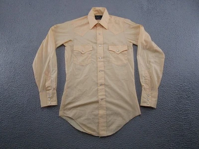 Vintage Champion Westerns Shirt Mens Chest SZ 35 Pearl Snap Long Sleeve Yellow - Image 1 of 4