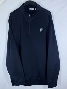Devereux 1/4 Zip Mens XL Black Skull Hat Logo Golf Long Sleeve Pullover Sweater - Picture 1 of 12