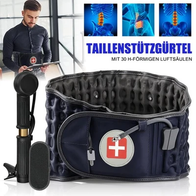 Rückenbandage Dekompressions Rücken gürtel Lumbar Aufblasbar Lendenwirbelsäule - Bild 1 von 4