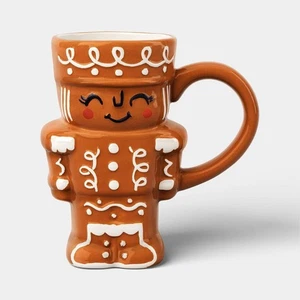 Wondershop 2025 14,5 flüssige Unzen Weihnachten Steinzeug Lebkuchen Nussknacker Frau Becher - Bild 1 von 2