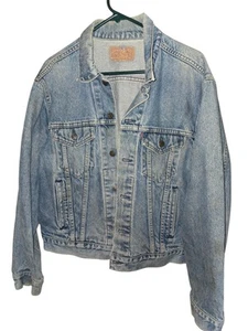 Levis Denim Jacket Mens 46 Trucker Biker Type 3 USA 70506-0216 Vintage 80s - Picture 1 of 8
