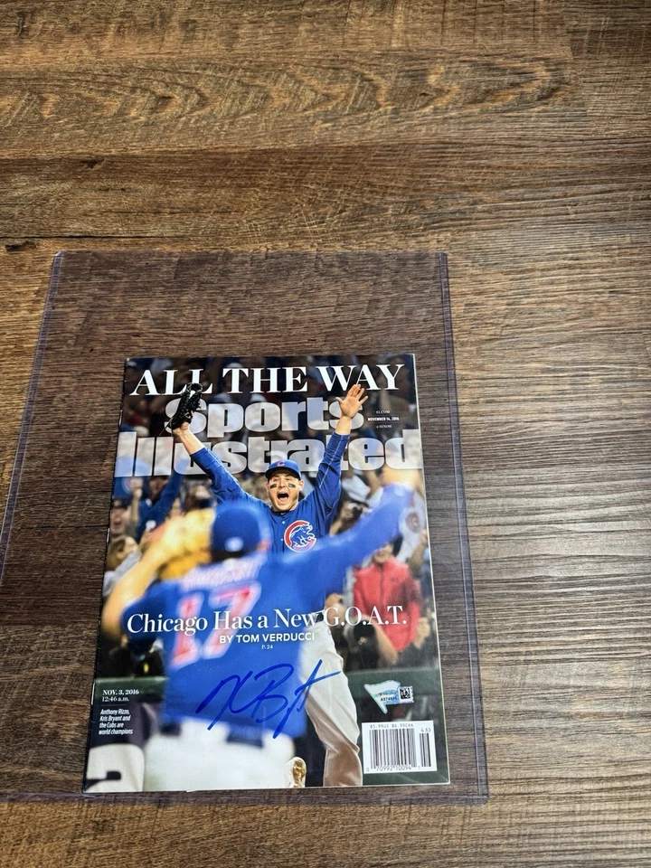KRIS BRYANT signed SPORTS ILLUSTRATED MAGAZINE CHICAGO CUBS   FANATICS COA - Image 1 of 4
