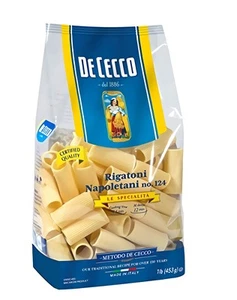 De Cecco Semolina Pasta, Rigatoni Napoletani No.124, 1 Pound (Pack of 12) - Picture 1 of 6