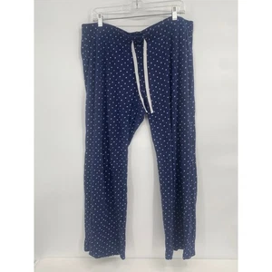 Gap Body Pyjamahose marine weiß Print Lounge Baumwolle Modal Damen XL - Bild 1 von 10