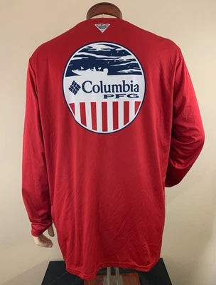 COLUMBIA PFG Men's Terminal Tackle Bass Boat Long Sleeve Fishing Shirt Size 2XL - Image 1 of 4