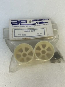 Vintage Team Associated RC12EFront Rims No. 3650 NIP RC Buggy Wheels White - Picture 1 of 2