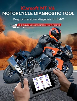 OBD2 DIAGNOSEGERÄT SCANNER iCARSOFT MT V6 für BMW Motorräder +Adapter +Updates - Bild 1 von 4