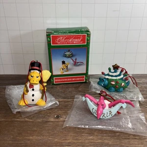 1994 House of Lloyd 3 PC DINOSAUR HOLIDAY  PVC Christmas ornaments II # 541861 - Picture 1 of 15