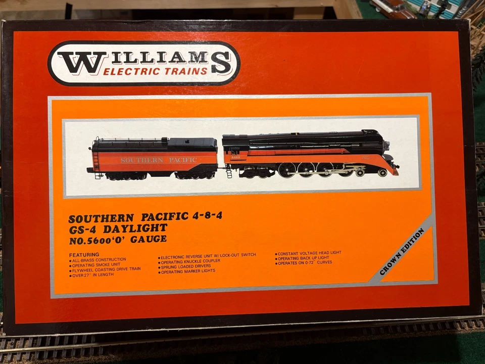 Williams 5600 O BRASS Southern Pacific 4-8-4 GS-4 Steam Locomotive #4449 EX/Box - Image 1 of 4