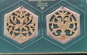 Reed & Barton 12 Days of Christmas versilberte Ornamente 1,2,3,4,5,6,7,8,11,12 - Bild 1 von 23
