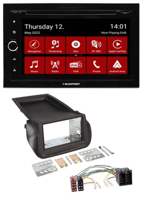 Blaupunkt MP3 DVD Bluetooth DAB 2DIN USB Autoradio für Citroen Nemo Fiat Fiorino - Bild 1 von 4