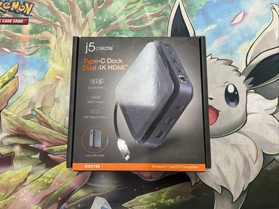 J5Create JCD3198 11 in 1 Functions Type-C Dock Dual 4K HDMI - Image 1 of 2