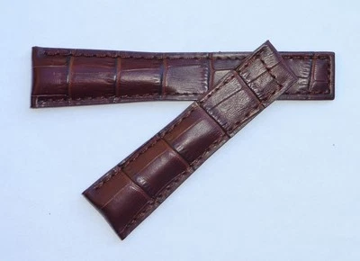 20mm, 20/18mm para pulseira de couro genuíno marrom estilo jacaré TAG Heuer - Imagem 1 de 3