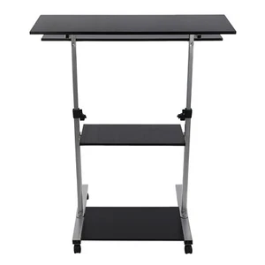 Mobile Standing Desk 3.12-4.59 ft Height Adjustable Stand Up Work Station - Picture 1 of 16
