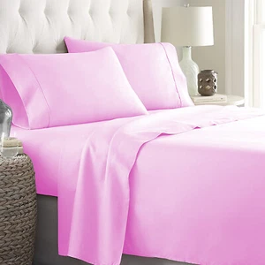 Queen Size 800 TC 100% Cotton Sheet Set/Duvet/Fitted/Pillow Case Solid Colors - Picture 1 of 202