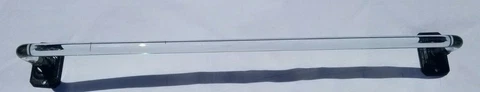 Antique 18 in Glass Towel Bar Rack Cover