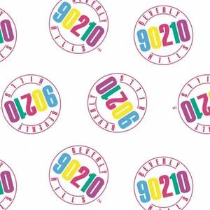 CBS Remake Beverly Hills 90210 White 100% Cotton Fabric by The Yard - Picture 1 of 1