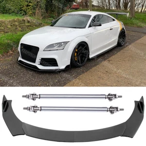 Alerón divisor labial delantero de fibra de carbono + puntales para Audi TT MK2 MK3 - Imagen 1 de 12