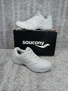 New Saucony Integrity Walker 3 sz 10.5 Grey Mens Walking Shoes Leather Sneakers - Picture 1 of 13