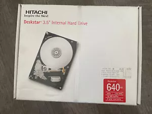 Hitachi Deskstar 3.5" Internal Hard Drive 640gb SATA 7200 RPM 16mb Buffer NIB - Picture 1 of 6