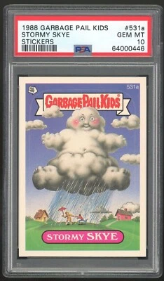 1988 Topps Garbage Pail Kids 13th Series #531a Stormy Skye PSA 10 GEM MINT Os13 - Image 1 of 2