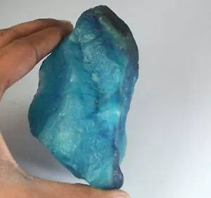 Natural 1391 Ct/106 mm Aqua Blue Aquamarine Gemstone Rough AGSL Certified E724 - Picture 1 of 6