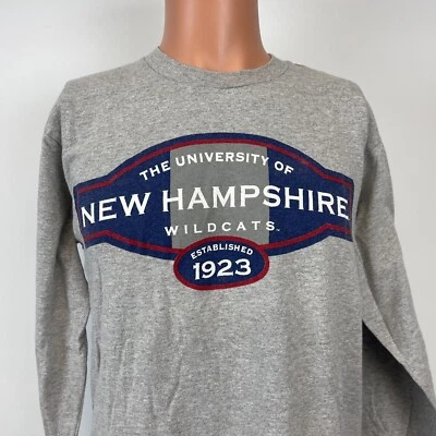 New Hampshire Wildcats T Shirt Vtg 90s NCAA College Grey Size M - Image 1 of 4