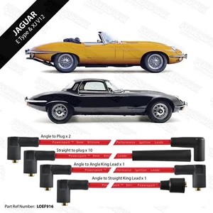 Jaguar V12 8mm Performance Double Silicone HT Leads for E Type and XJ in RED - Picture 1 of 6