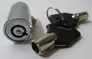 Automaten T-Griff Steckschloss mit 3 Schlüsseln 1-1/2" x 3/4" Universal Silber - Bild 1 von 1