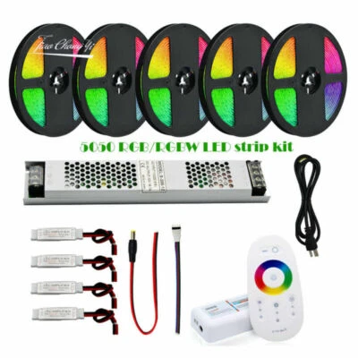 5050 RGB RGBW LED Flexible Strip +RF 2.4G Remote Controller +DC 12V  Power Kit - Image 1 of 4