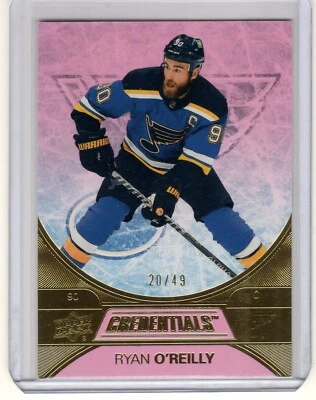 2021-22 Upper Deck Credentials Pink #17 Ryan O'Reilly 20/49 - Image 1 of 2