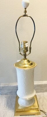 Vintage Lenox Porcelain Lamp  Autumn Leaf    22" Tall - Image 1 of 4