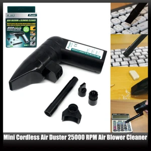 Mini Cordless Air Duster 25000 RPM Air Blower Cleaner for Computer Keyboard Car - Afbeelding 1 van 13