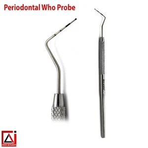 Who Probe Strumenti dentali punta a sfera parodontale marcatura BPE colore rivestita - Foto 1 di 5