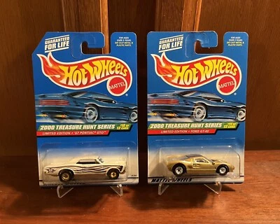 Hot Wheels Treasure Hunts 2000 {Pontiac GTO 67 y Ford GT-40}...Neumáticos de piloto real Foto 1 de 4