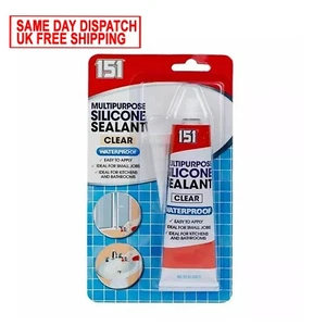 SIGILLANTE SILICONE impermeabile BIANCO o TRASPARENTE piccoli lavori lavabo finestra bagno doccia - Foto 1 di 13